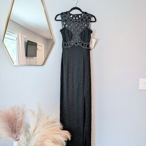 Vintage Jas Jas Black Beaded Gown